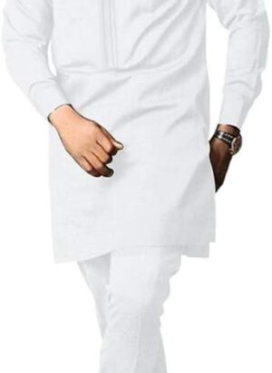 SEA&ALP African Men's Formal Clothes Dashiki Shirt and Pant Two Piece Suit Traditional Long Sleeve Outfits
