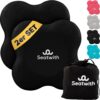 Seatwith Yoga Knee Pads (Pack of 2) - Pilates Cushion with Transport Bag + Training PDF Instructions - Maximum Relief & Support for The Knees, Wrists & Elbows - 8 x 8 inches