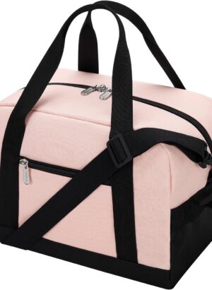 Small Gym Bag Carry On Bag - 12 inch Mini Duffle Bag Lightweight for Overnight Travel 30x20x20cm-Naked Pink