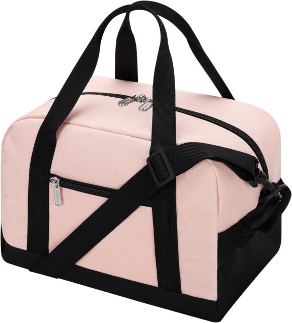 Small Gym Bag Carry On Bag - 12 inch Mini Duffle Bag Lightweight for Overnight Travel 30x20x20cm-Naked Pink