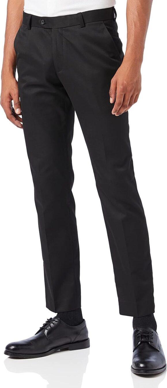 Smart Classic Men's Formal Plain Fronted Busines Office Trousers