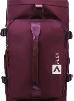 Sports Gym/Travel Duffle Bag with Separate Shoes Compartment and Wet Pocket, Unisex Waterproof Gym Bag for Men and Women, Durable Travel Duffel Bag with Shoulder Strap (Purple)