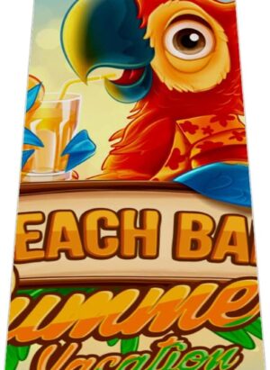 Summer Vacation Beach Bar Yoga Mat Thick Workout Exercise Mat, Non Slip Grip Pilates Gyms Mats for Women 72"x 24"
