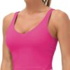 THE GYM PEOPLE Womens' Sports Bra Longline Wirefree Padded with Medium Support