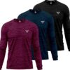 TORO ACTIVA Mens Pack of 3 T Shirt Light Weight Quick Dry Soft Moisture Wicking Active Athletic Plain Full Sleeve Shirts Workout Top