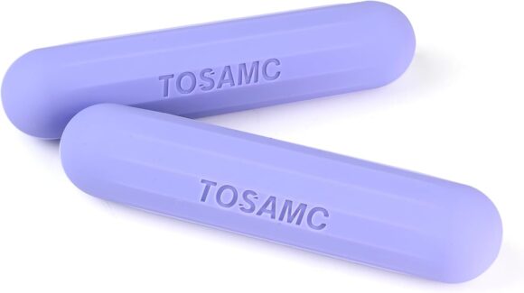 TOSAMC Dumbbell Hand Weight Bars for Women,3lbs Dumbbells Set of 2 for Walking,Workout,Pilates,Strength Training, Gym,Running,Yoga, Dance, Aerobics, Cardio Color Purple