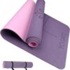 YOGATI Yoga Mat with Alignment Lines. Yoga Mats with carry strap perfect for Pilates and Fitness Workout, Eco Friendly Non Slip Thick Yoga Mats for women and men - Yoga Matt.