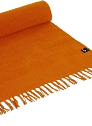 Yoga Studio Organic Yoga Mat Rug – 196cm x 70cm Yoga Rug with Tassels, Cotton Yoga Rug for Meditation, Relaxation, Hot Yoga