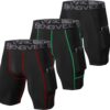 ZENGVEE 3 Pack Mens Compression Shorts Quick Dry Running Shorts Base Layer Sports Underwear Base Layer Tights Short Leggings