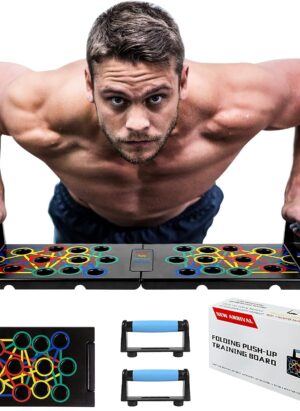 24 in1 Push Up Board Multifunctional Foldable Portable Fitness Workout Push-up Tools Pushup Stands Exercise Board Muscle Board,Home Exercises For Men/Women