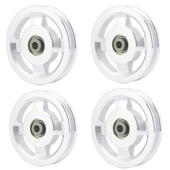 5PCS Pulley Wheel Diameter 90mm Fitness Pulley Aluminium Alloy Home Gym Attachments Part Exercise Strength Training Accessory Sports Equipment