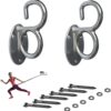Aguoqwen 2Pcs Heavy Duty Resistance Band Wall Anchor Wall Mount Fitness Anchor 'G' Ring 'O' Ring Fitness Wall Anchor for Home Gym Strength Training Physical Exercise