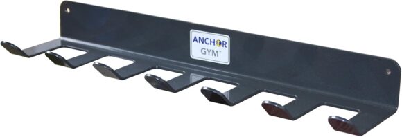 Anchor Gym R7 Seven Prong Storage Rack for Fitness Bands,Straps,Jump Ropes, Foam Rollers-(mounting Hardware Included)