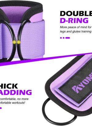 Ankle Resistance Bands with Cuffs, Ankle Bands for Working Out, Home Fitness Equipment for Legs and Glutes, Exercise Bands for Butt Lift Women, Achieve Stronger Lower Body