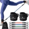 Ankle Resistance Bands with Cuffs, Ankle Straps with Resistance Bands for Women and Men Fitness Training, Leg Resistance Bands, for Booty Workouts - Kickbacks Hip Gluteus Training Exercises