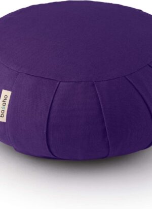 Basaho CLASSIC Zafu Meditation Cushion | Organic Cotton | Buckwheat Hulls | Removable Washable Cover