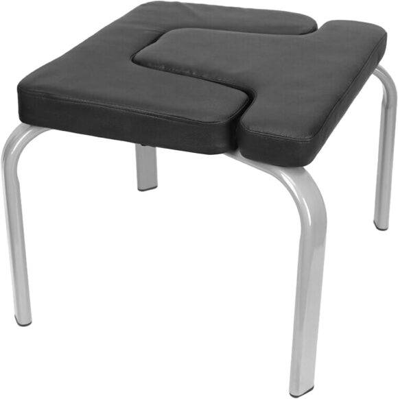 CCAUUB Yoga Headstand Stool, Black Yoga Chair, Fitness Bench, Home Chair, Yoga Headstand Chair for Home and Gym, Steel and PU Padding, Fatigue Relief, 200 kg Load Capacity