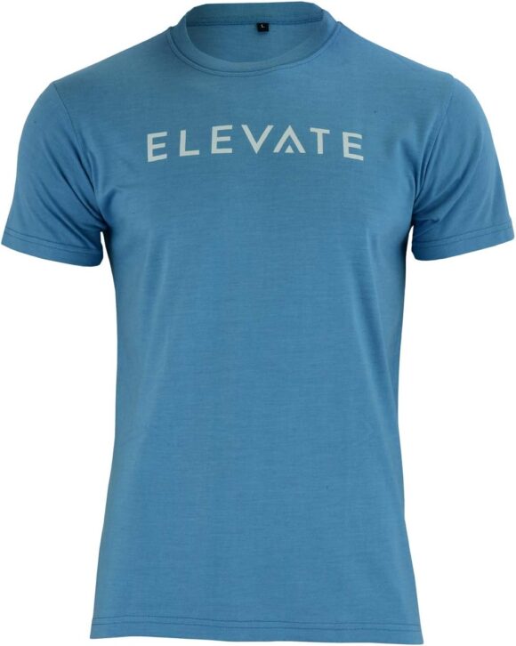 Elevate Apparel Muscle Fit Gym T Shirt for Bodybuilding Crossfit Powerlifting Weight Lifting Fitness Running Training Workouts Slim Functional Breathable Sportswear Top Mens