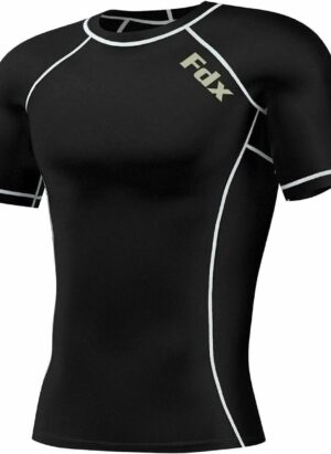 FDX Mens Compression Armour Base Layer Top Half Sleeve Thermal Gym Sports Shirt