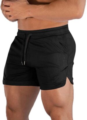 FLYFIREFLY Men's Gym Workout Shorts Running Lightweight Athletic Short Pants Bodybuilding Training