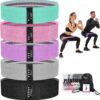 Fabric Resistance Bands for Working Out, 5 Levels Booty Bands for Women Men, Cloth Workout Bands Resistance Loop Exercise Bands for Legs Butt at Home Fitness, Yoga, Pilates