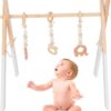 Firulab Foldable Gym Toy | Wooden Frame Crafts Gym Toy,Newborns Entertainment Products for Room, Nursery Room, Early Childhood Education Center, Game Room
