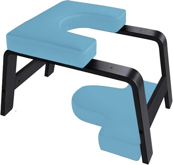 Flex Head Stand Bench - Yoga Inversion Stool for Safe Handstands, Strength Training, and Yoga Poses - 300 lb Capacity, Solid Frame with no Assembly Needed. Includes Nesting Cushion