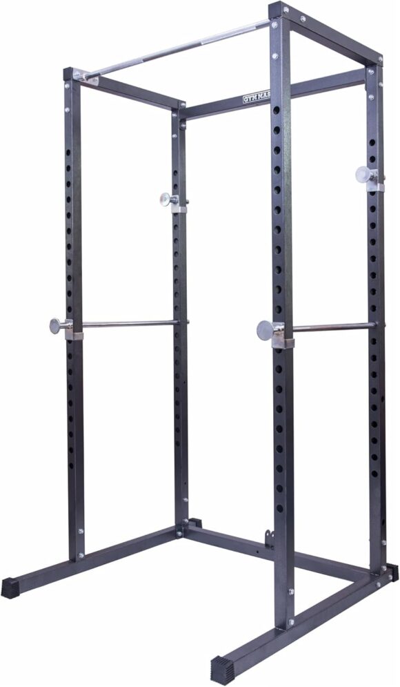 GYM MASTER Heavy Duty Power Rack Weight Lifting Cage & Pull Up Bar