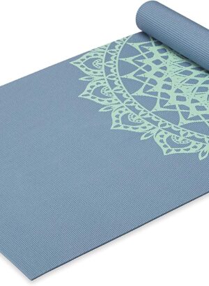 Gaiam Premium Printed Non-Slip Yoga Exercise Fitness Mat 5mm Thick Suitable for All Types of Yoga, Pilates and Floor Exercises (172 x 61 x 5 mm)