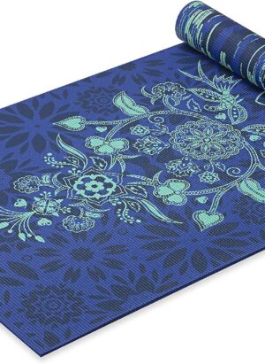 Gaiam Yoga Mat - Premium 6mm Print Reversible Extra Thick Non Slip Exercise & Fitness Mat for All Types of Yoga, Pilates & Floor Workouts (68" x 24" x 6mm Thick)