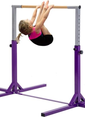 Gymnastics Bar Horizontal Training Pull Chin Up Adjustable Kids Kip Home Gym Expandable High Play Toy