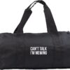 Hippowarehouse Can't talk I'm mewing Gymwear Gym Duffle Cylinder Uniform Kit Bag