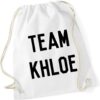 Hippowarehouse Team Khloe Drawstring Cotton School Gym Bag 37cm x 46cm, 12 litres