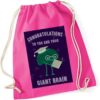 Hippowarehouse congratulations to you and your giant brain Drawstring Cotton School Gym Bag 37cm x 46cm, 12 litres