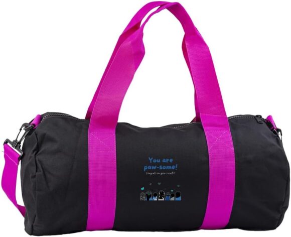 Hippowarehouse you are paw-some congrats on your results Gymwear Gym Duffle Cylinder Uniform Kit Bag