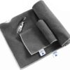 IUGA Yoga Towel Extra Thick Hot Yoga Towel + Hand Towel 2 in 1 Set, Corner Pockets Design to Prevent Bunching, 100% Microfiber – Non Slip, Super Absorbent and Quick Dry,