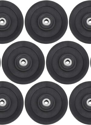 Keenso 10 Pcs 115mm Nylon Bearing Pulley Wheel Replacement Home Gym Equipment Machine Attachments Exercise Strength Training Accessory Combination fitness products Combination Fitness Products