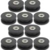 Keenso 10 Pcs 50mm Nylon Bearing Pulley Wheel Fitness Bearing Pulley Wheel Replacement Home Gym Equipment Machine Attachments Exercise Strength Training Accessory Combination fitness products