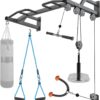 Kipika 48" Wall Mounted Multifunction Cable Pulley System Gym, Cable Machine LAT Pulldown Attachments, Heavy Duty Pull Up Bar, DIY Home Gym Pulley Cable Machine Attachment System, Punching Bag Hanger.