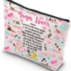 MYSOMY Yoga Gift Yoga Lover Canvas Makeup Bag Yoga Instructor Cosmetic Bag Yoga Teacher Toiletry Bag Pilates Teacher Gift (Yoga Lover Bag)