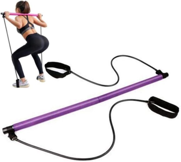 MYYINGELE Pilates Bar Bands for Stretching, Multifunctional Resistance Bands for Legs Butt Arms Shoulder Yoga Pilates