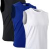 MeetHoo Men’s Tank Top, Sleeveless T Shirt Vest Tops Quick-Dry Sweatproof Sports Undershirt for Running Fitness Gym