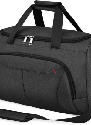 Men's Sports Bag Travel Bag with Shoe Compartment Large Capacity Waterproof Weekender Bag Gym Fitness Shoulder Bag for Men Women Handbag 40L Black