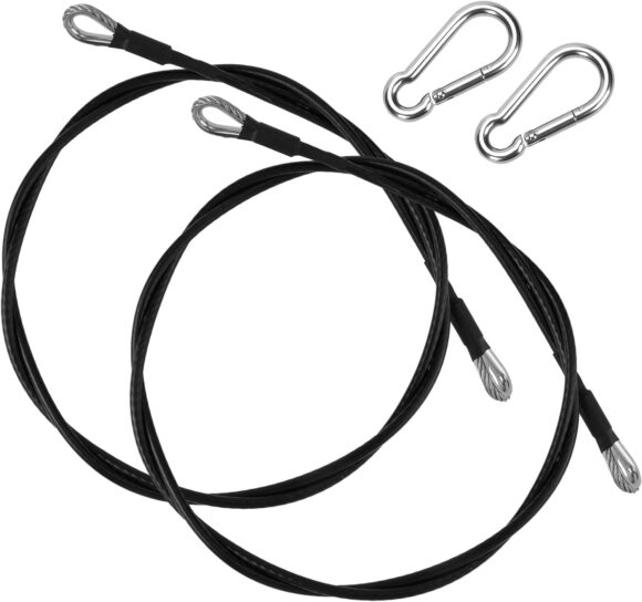 NQEUEPN 2pcs 59in/150cm Fitness Extension Cables, Home Gym Cable Extension with Carabiner for Bowflex Home Gym Machine Accessories for Leg Extensions