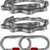 PRIOR FITNESS Aerial Yoga Hammock Accessories - Daisy Chain + Carabiners - for Yoga Hammock, Yoga Swing, Aerial Silks Accessories