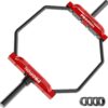 PROIRON Olympic Trap Bar 2", Hex Deadlift Squat Bar, 56" Weight lifting Shrug Bars Barbell Knurled Handles for Shoulder Exercises, Farmers Walk, 250kg Capacity for Home Gym Workout