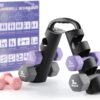 PhysKcal Dumbbells Set of 6 with Carry Rack, Hand Weights & Tree Set for Home Gym Studio Workout (Exercise Sheet Included)