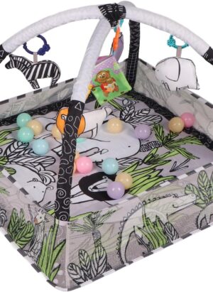 Portable Cozy Baby Gym Play Mat Square Wild Prairie Pattern Safe Baby Play Mat Comfortable Baby Activity Gym for Home