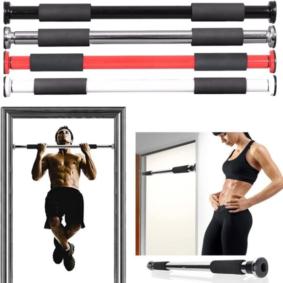 Pro Doorway Pull-up/Chin-Up Bar with Soft Grip Handles Upper Body Abs Gym Fitness Training Strength Multi-Functional Upper Body Workout for Strength Training - Home and Gym Workout