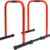 ProsourceFit Dip Stand Station, Adjustable Dip Bar for Home Gym Fitness Equipment, Ultimate Heavy Duty Body Bar Press with Safety Connector for Tricep Dips, Pull-Ups, Push-Ups, L-Sits, Black